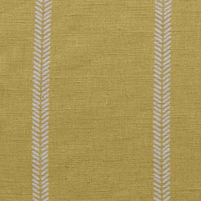 Rana Mustard - Yellow curtain fabric with hand drawn stripes
