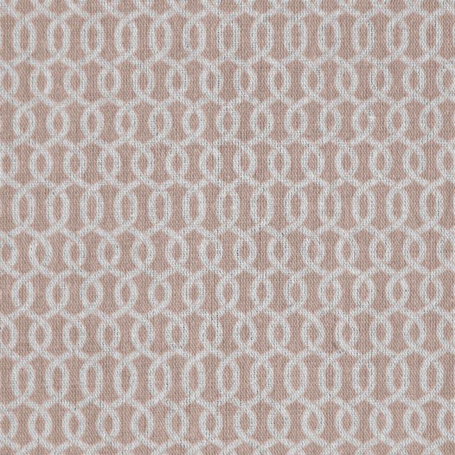 Gisla New Blush - Natural curtain fabric, Pink abstract print