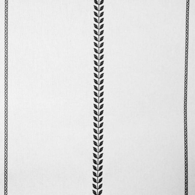 Berit Noir - curtain fabric with Black striped print