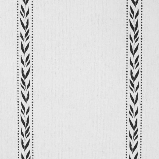 Helena Noir - curtain fabric with Black striped print