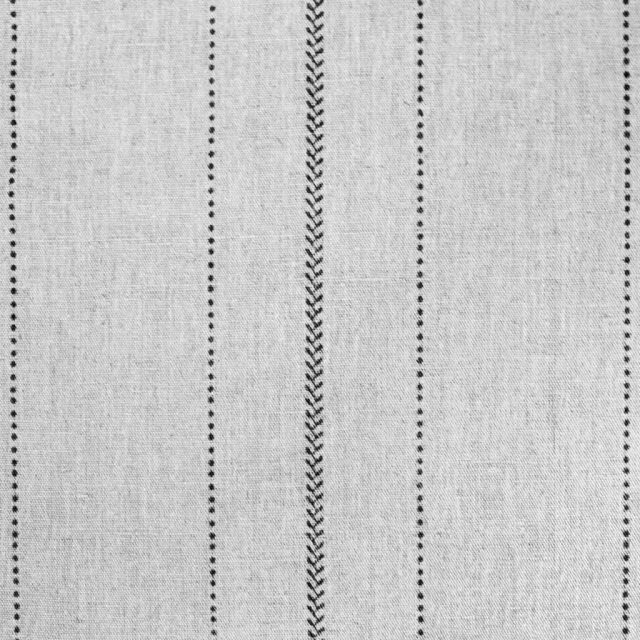 Inari Noir - Curtain fabric with Black striped print
