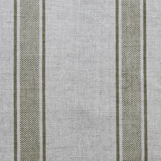 Bella Olive - Curtain fabric with Green stripes