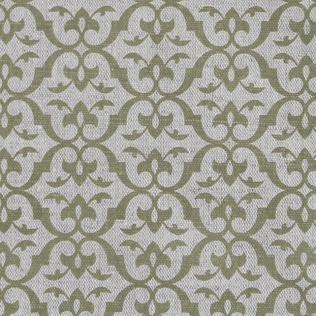 Brita Olive - Curtain fabric printed with Olive Green
