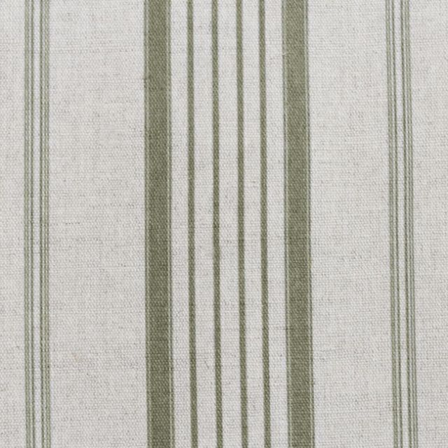 Freja Olive - Curtain fabric with Green stripes