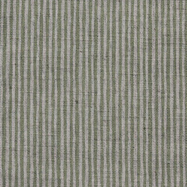 Laila Olive - Curtain fabric with light Green stripes