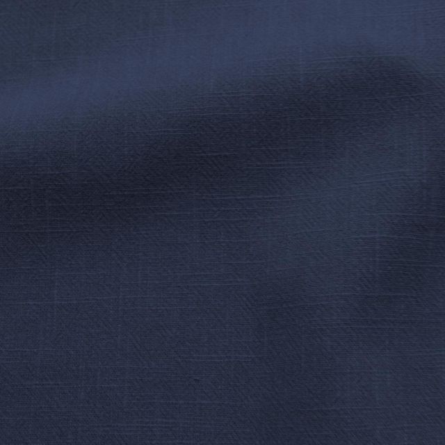 Perla Ink Blue - Linen Cotton fabric for curtains