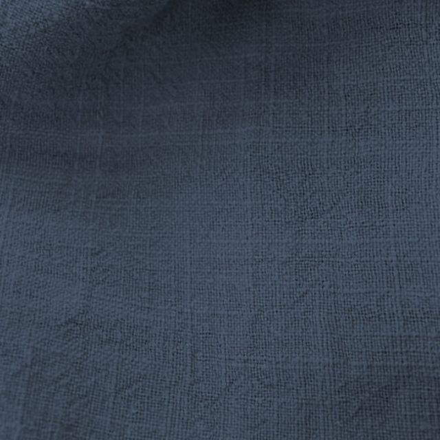 Perla Shadow Blue - Blue Linen Cotton fabric