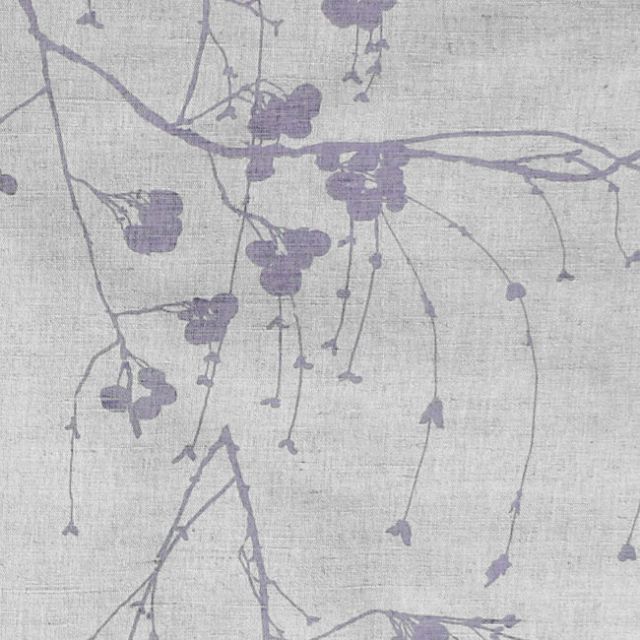 Berry Powder Plum - Natural fabric with pale Purple print