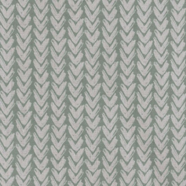 Fia Sage - Linen curtain fabric, abstract Green pattern