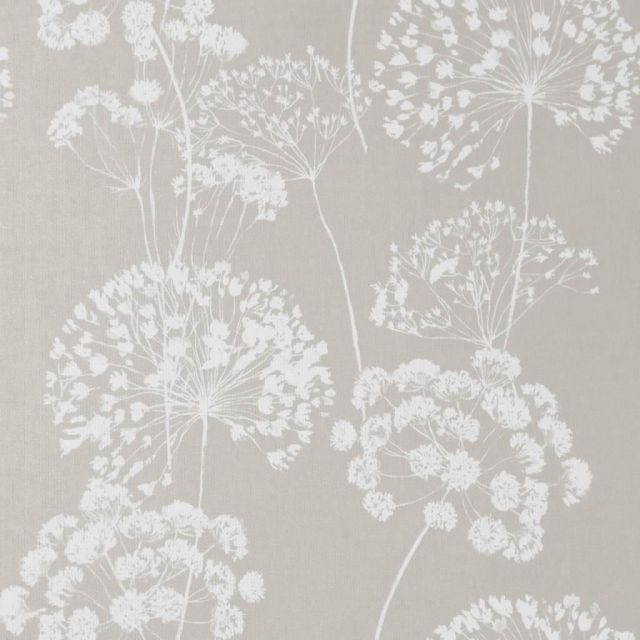 Erleen INV SandWind- Curtain fabric with Dusty Cream and  botanical print