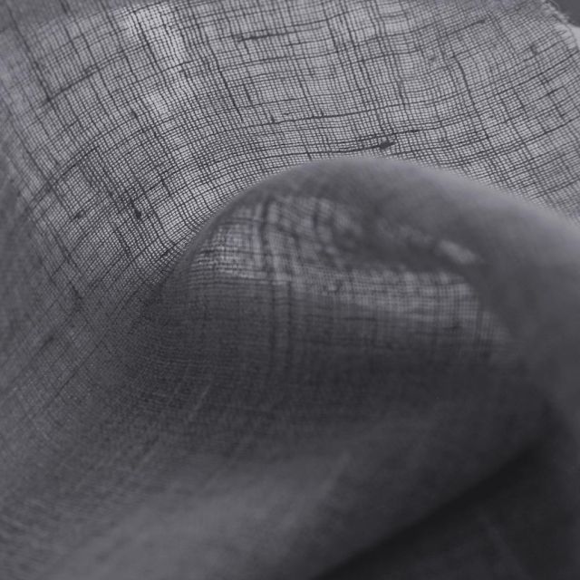 100% Linen Curtain Fabric - Wide Width - Serah Asphalt