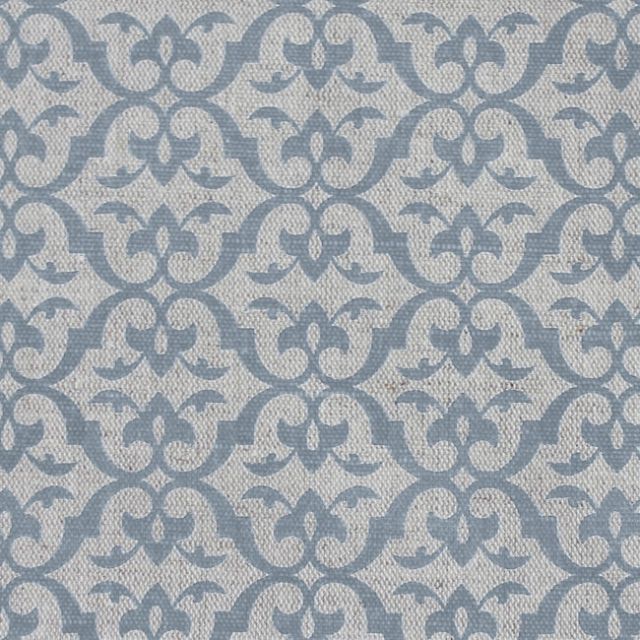 Brita Sky - Curtain fabric printed with Light Blue
