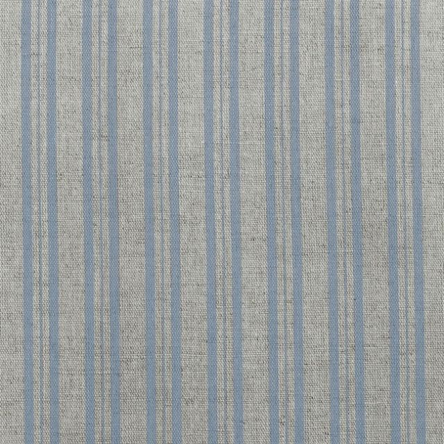 Olga Sky - Curtain fabric with Light Blue stripes