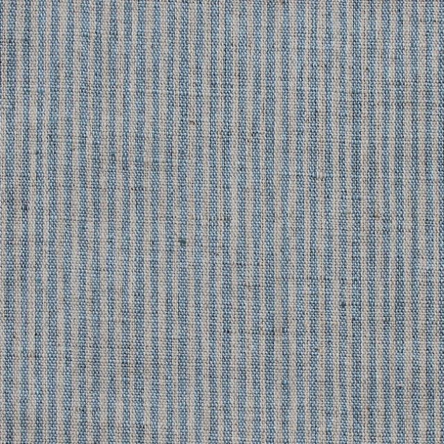 Laila Sky - Curtain fabric with light Blue stripes