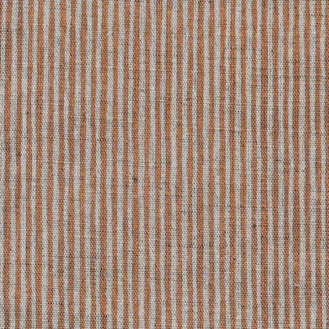 Laila Tangerine - Curtain fabric with Orange stripes
