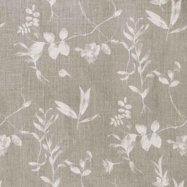 Flora Taupe - Curtain fabric with Light Brown botanical print