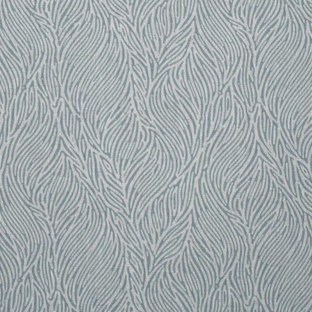 Erica True Blue - Curtain fabric with Light Blue abstract print