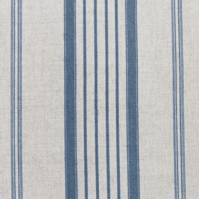 Freja True Blue - Curtain fabric with Blue stripes
