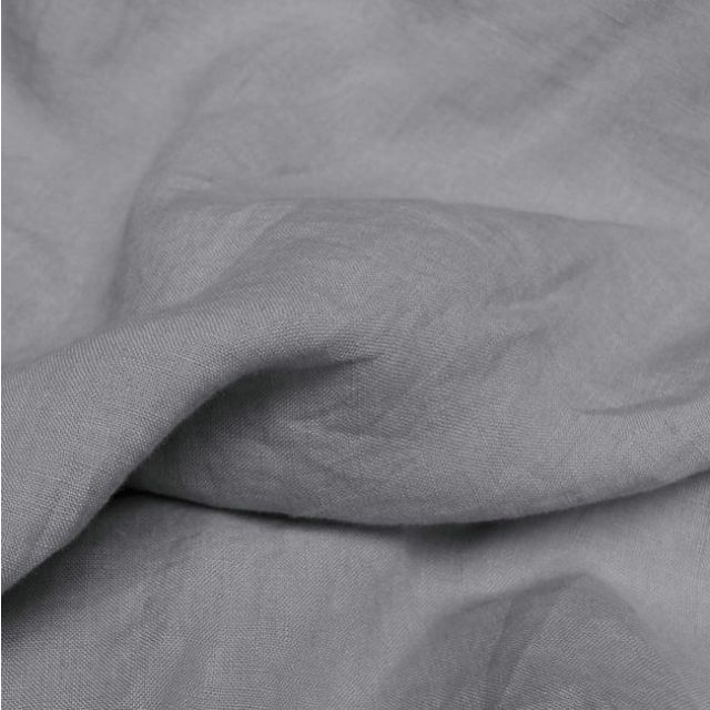 Vilgot Grau - Stonewashed double width Grey linen fabric