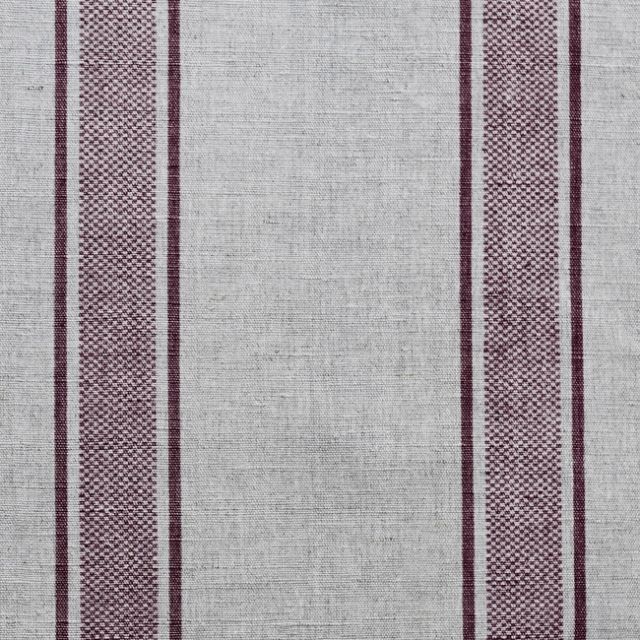 Bella Wine - Curtain fabric with Red stripes