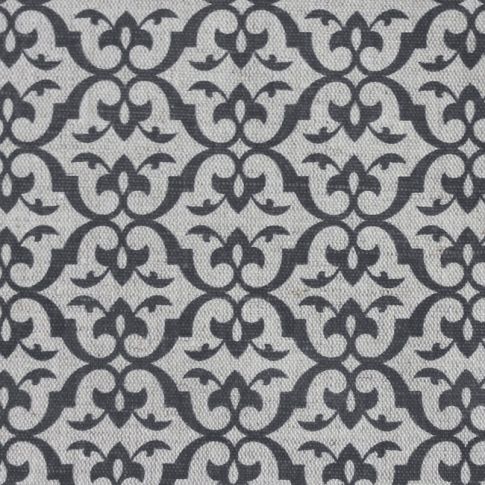 Brita Ash - Natural Fabric printed with Grey