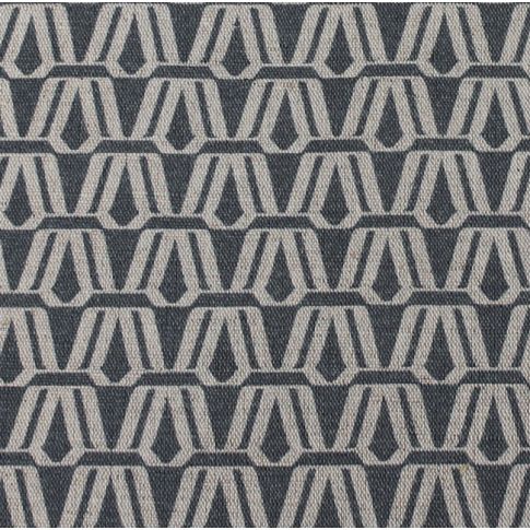 Elva Ash - Natural curtain fabric, Grey contemporary print