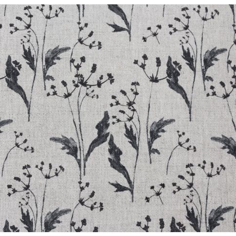 Henrika Ash - Curtain fabric with Grey and Black print