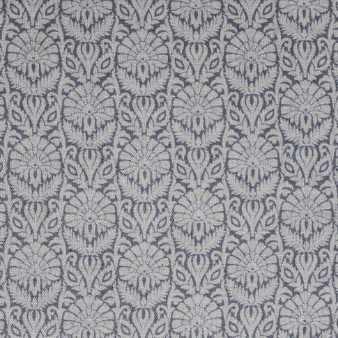 Krista Ash - Curtain fabric with abstract Grey floral pattern