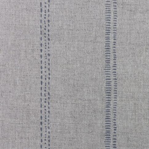 Rae Ash - Curtain fabric with Grey hand drawn stripes