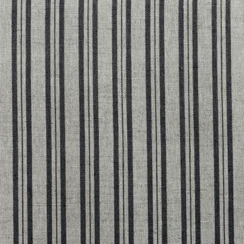 Olga Black - Curtain fabric with Black stripes