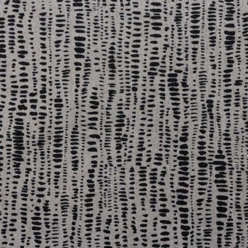 Dora Noir- Fabric for curtains, Black Print
