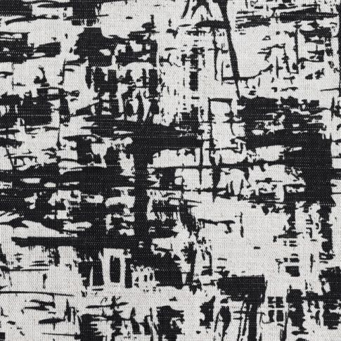 Grunge Black - Curtain fabric, abstract Black pattern