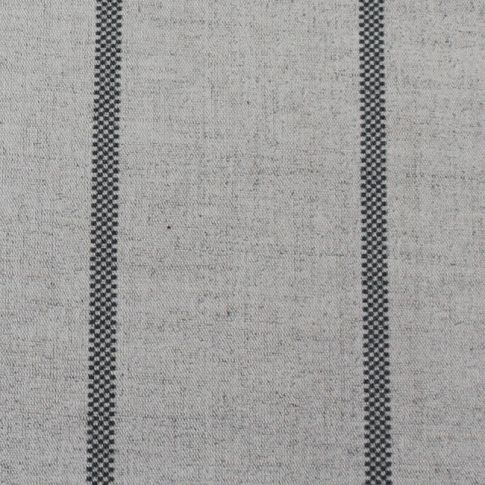 Ronja Black - Curtain fabric with Black stripes