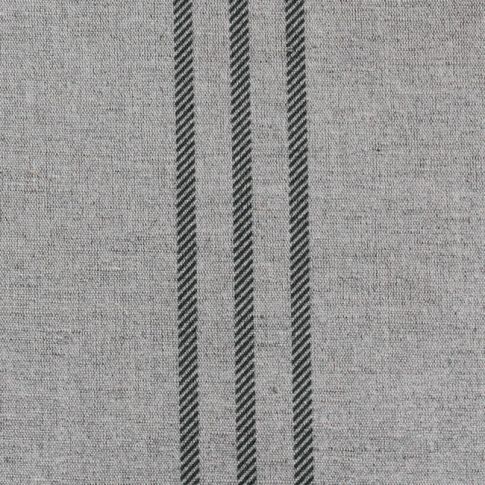 Telma Black - Curtain fabric with Black stripes