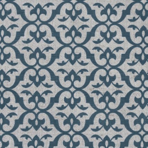 Brita Blue Stone - Curtain fabric printed with Blue