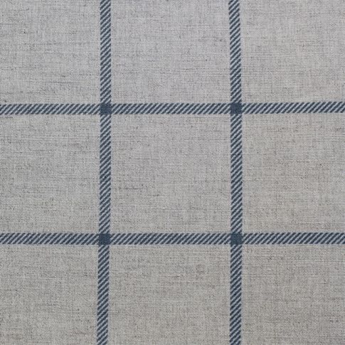 Tove Blue Stone - Checked fabric with blue checks for curtains, roman blinds