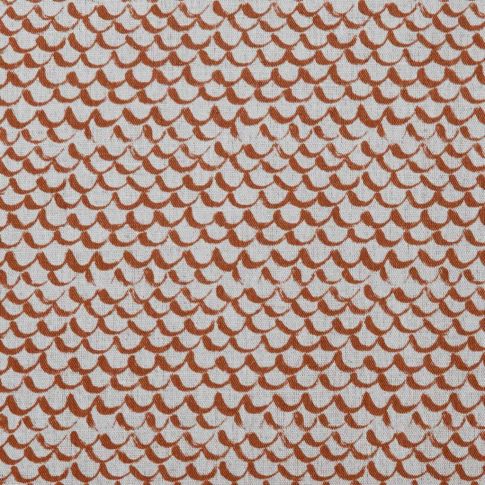 Jenna Burnt Orange - Curtain fabric with Orange abstract print