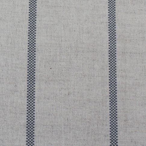 Ronja Charcoal - Curtain fabric with Grey stripes