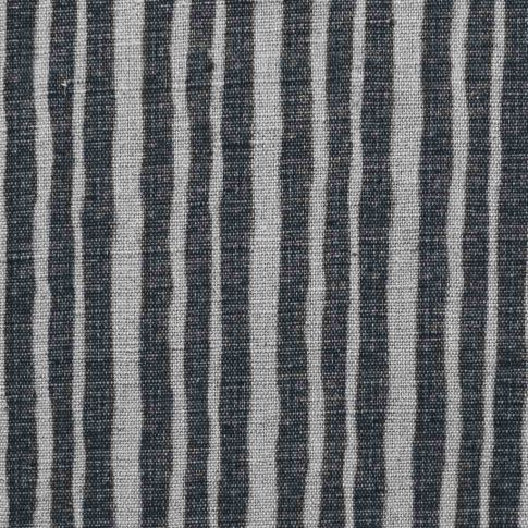 Lydia Charcoal - Grey striped fabric