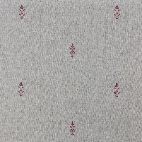 Asli Cherry - Natural fabric with classical red pattern