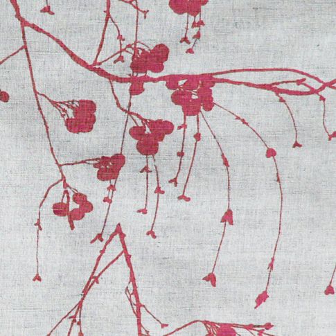 Berry Cherry - Natural fabric with Cherry Red print