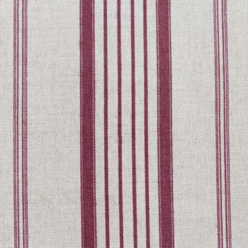 Freja Cherry - Curtain fabric with Red stripes