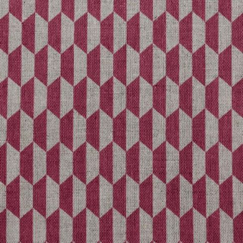Lana Cherry- Fabric for curtains, Red Print
