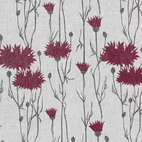 Margrete Cherry - Curtain fabric with Red print