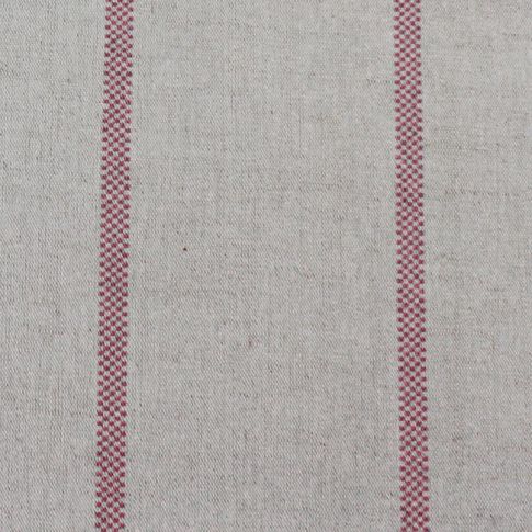 Ronja Cherry - Curtain fabric with Red stripes