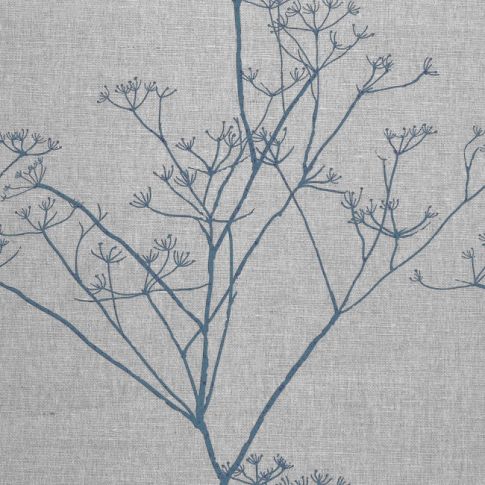 Chervil Denim, Natural fabric with Blue print