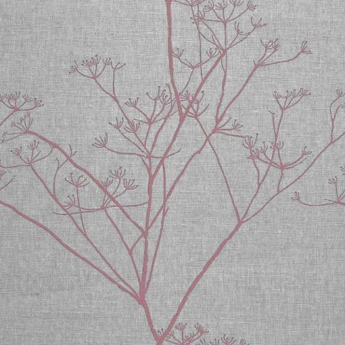 Chervil Dusty Pink, Natural fabric with Pink print
