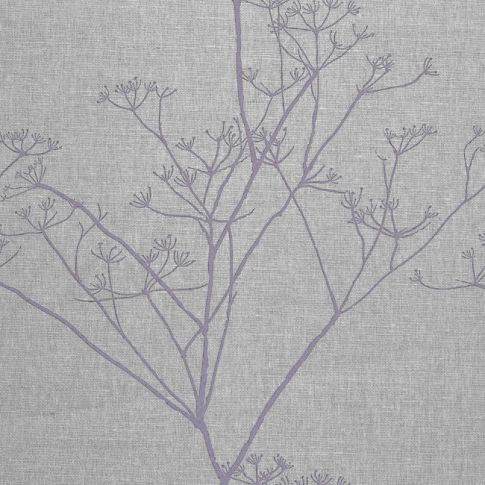 Chervil Powder Plum, Natural fabric with Purple print