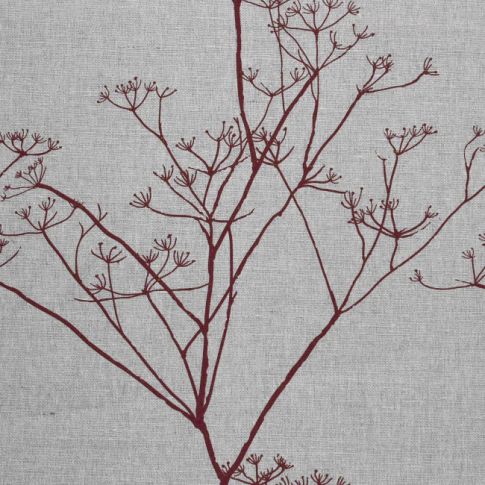 Chervil Wine, Natural fabric with Red print
