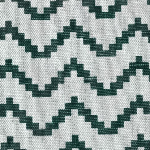 Azig Dark Pine - Fabric for curtains and blinds printed with Dark Green